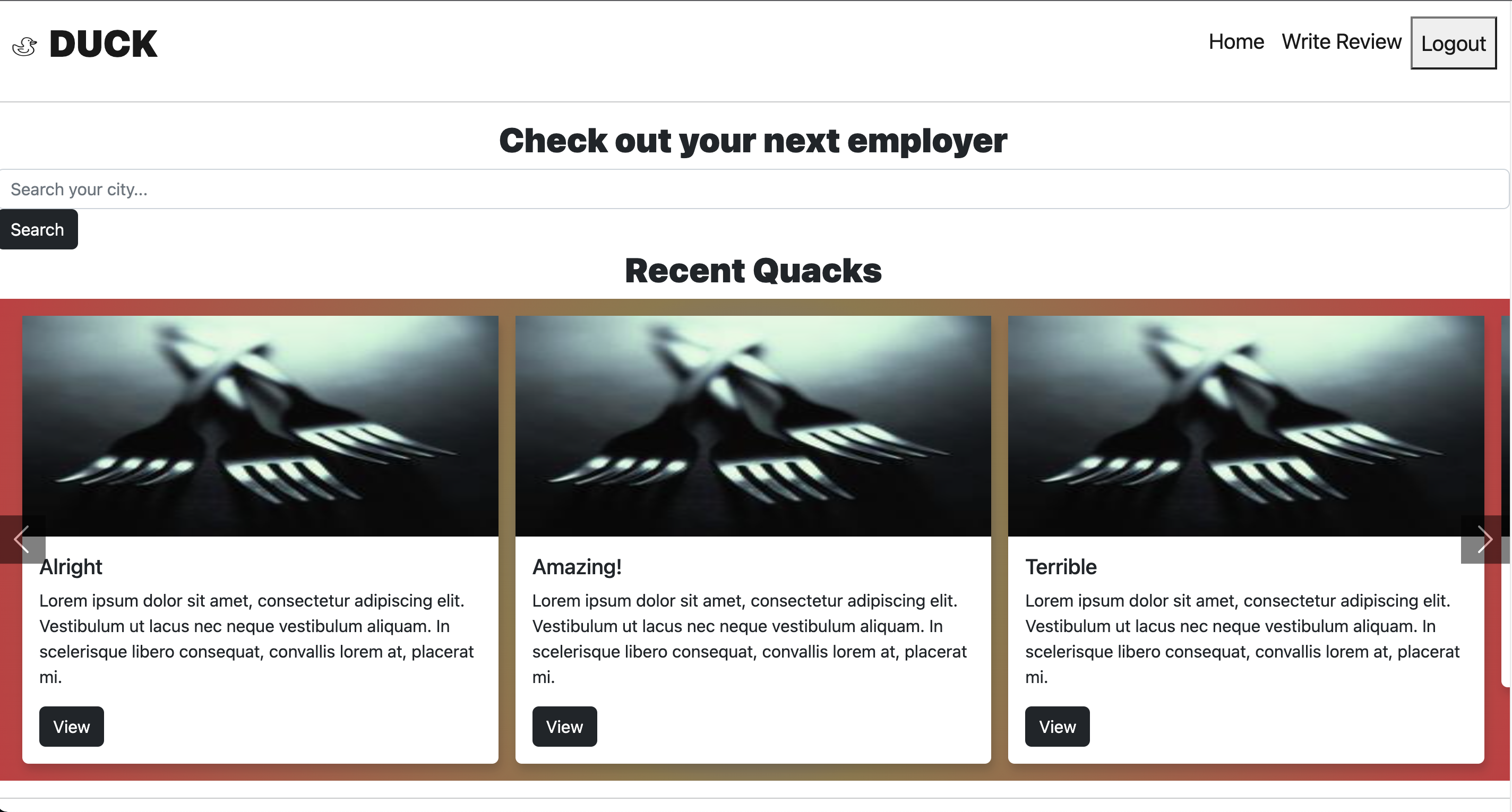 screenshot of quacks site